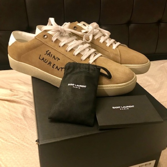 Saint Laurent Sl/06 Court Classic Suede TAN 43/10 - Picture 6 of 8